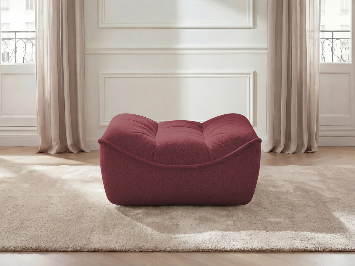 Bobochic Serena Pouf Melange-Stoff Rot