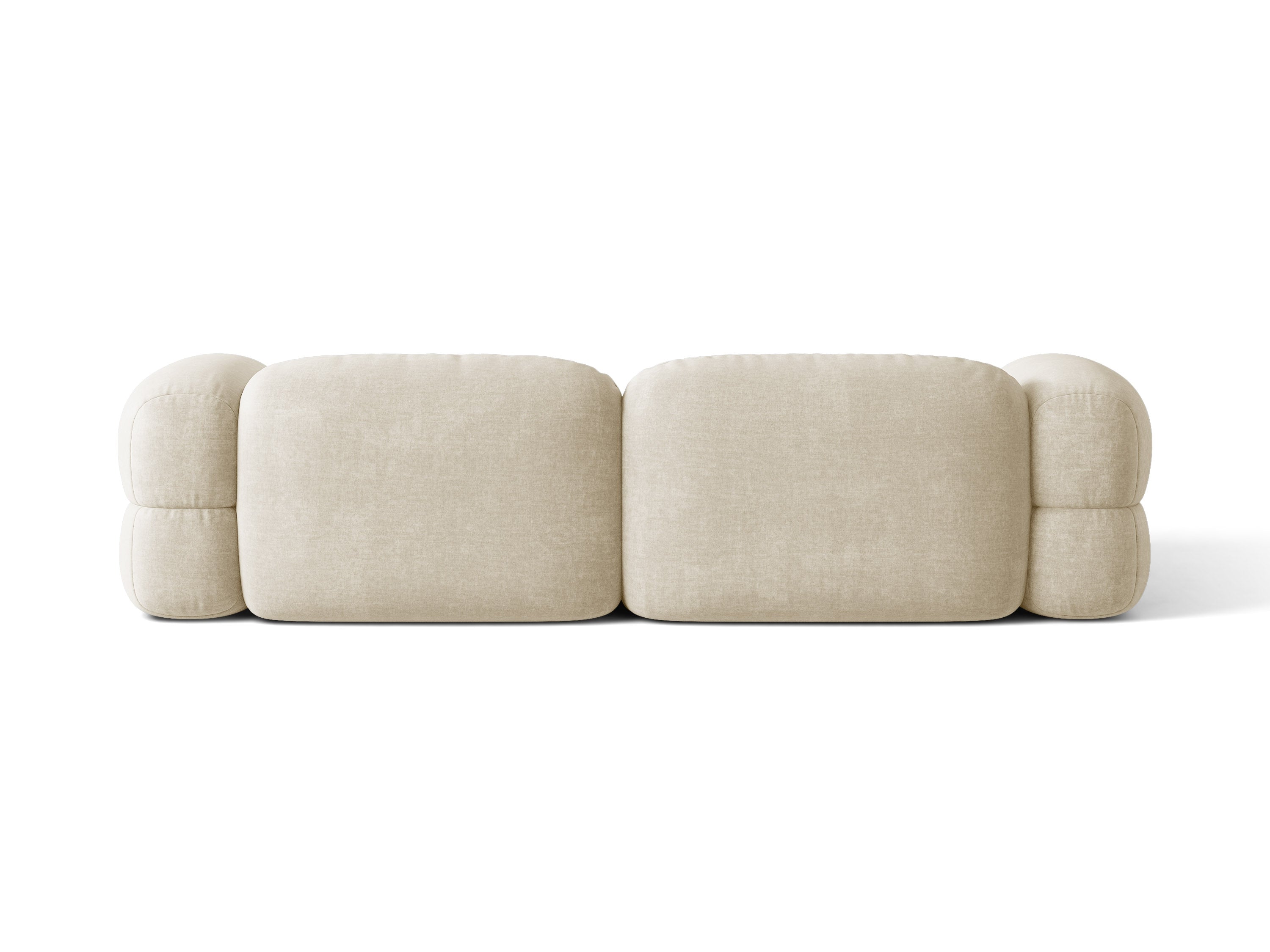 Micadoni Ecksofa Luno 3-Sitzer Samt Vogue Helles Beige Links