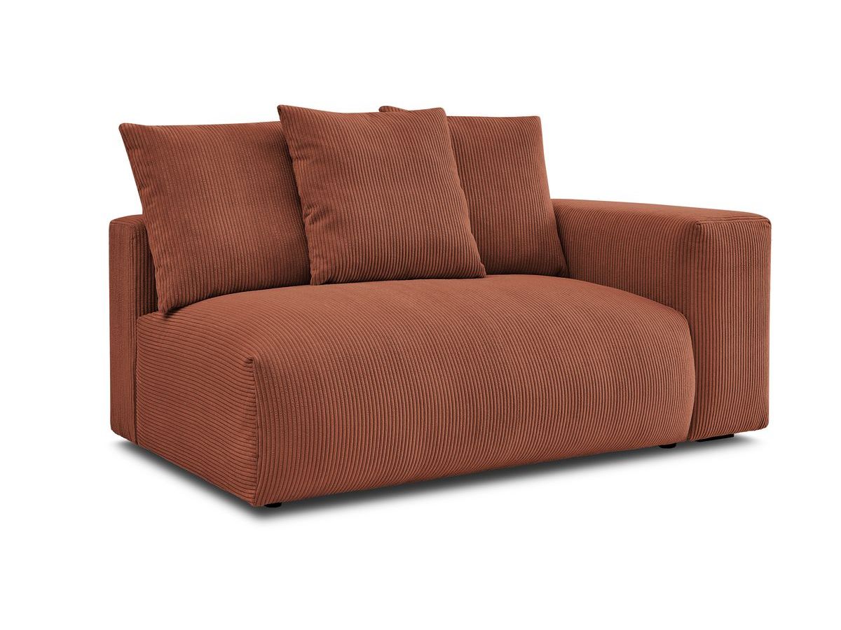 Bobochic Voltaire Sofamodul 2-Sitzer 178 × 100 cm Cordsamt Orange Ecke rechts