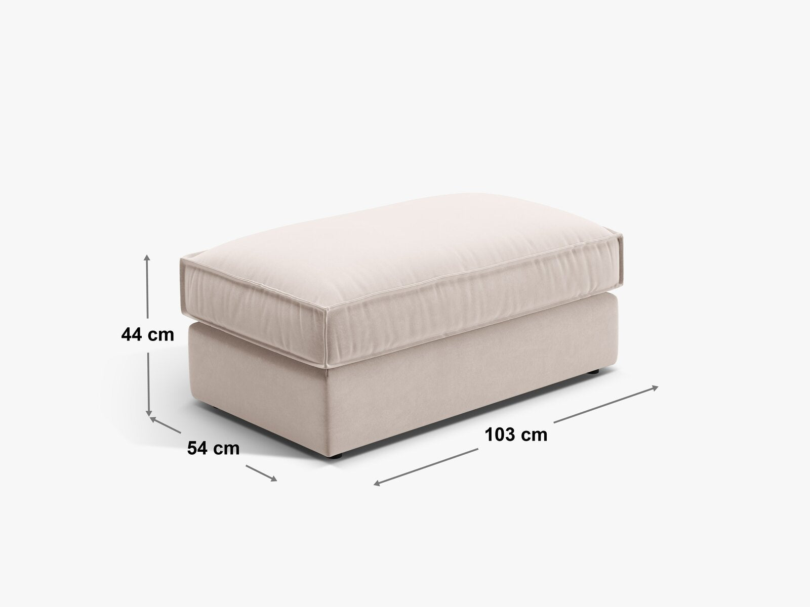 Micadoni Hocker Pola Samt Salvador Grau Braun