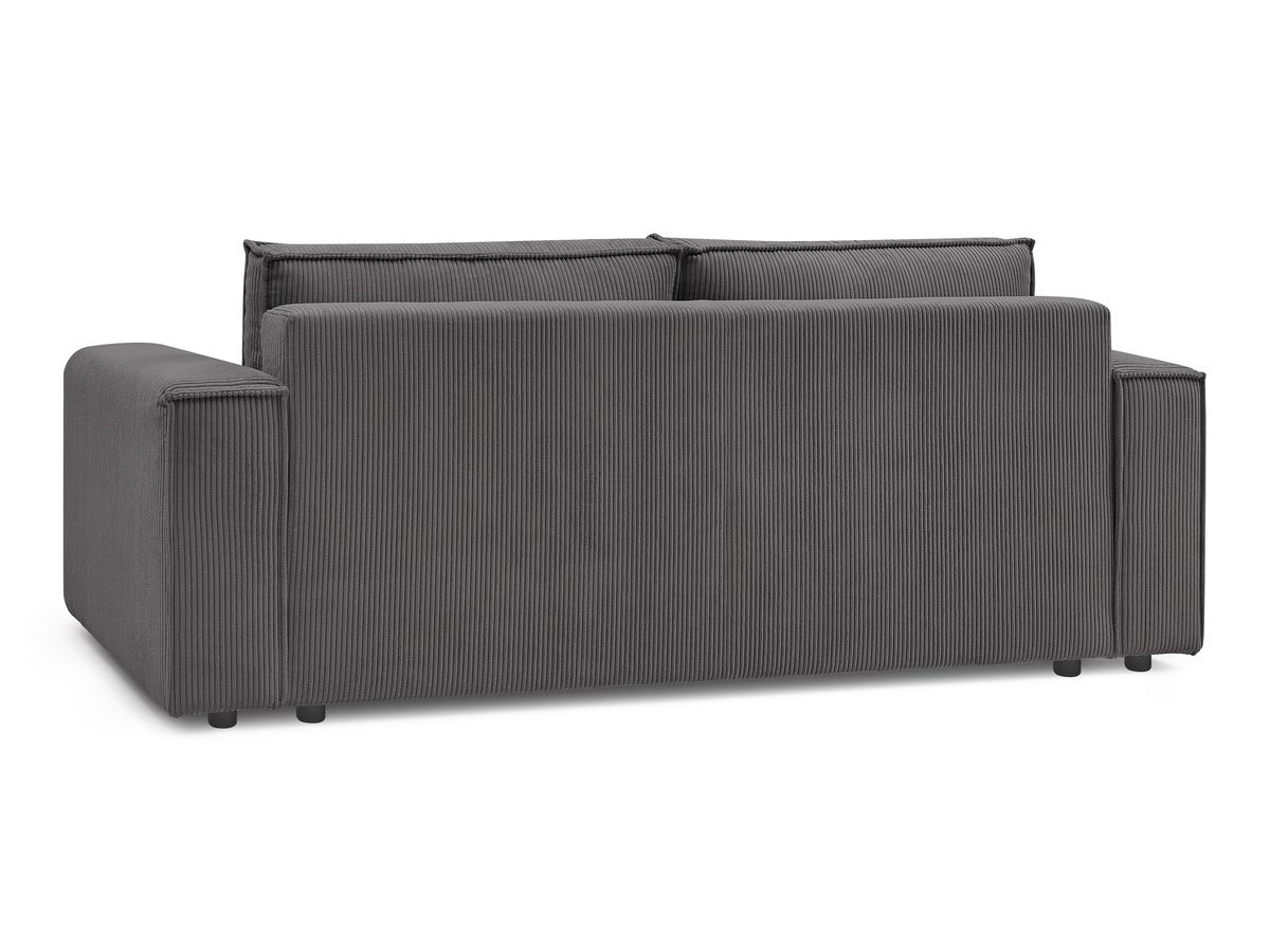 Bobochic Nihad Sofa 3-Sitzer Cordsamt Dunkelgrau