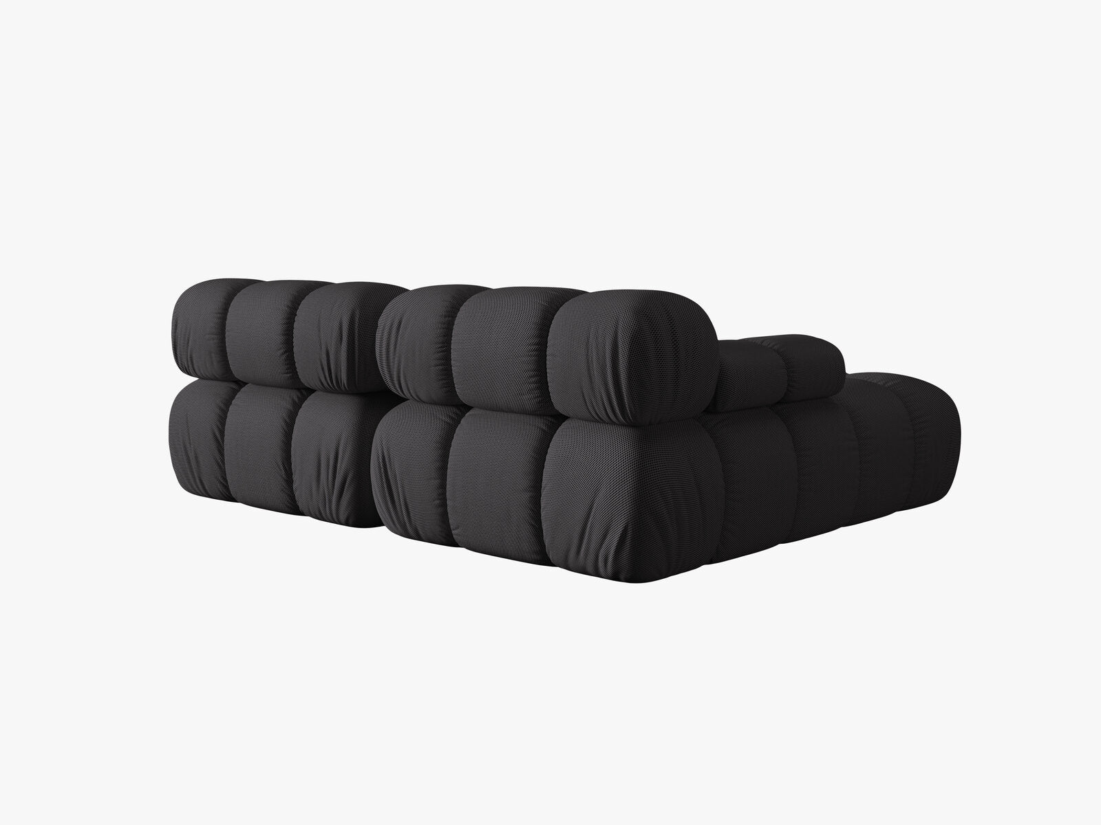 Micadoni Modulares Ecksofa Bellis 3-Sitzer Links 3D-Stoff Sonic Espresso