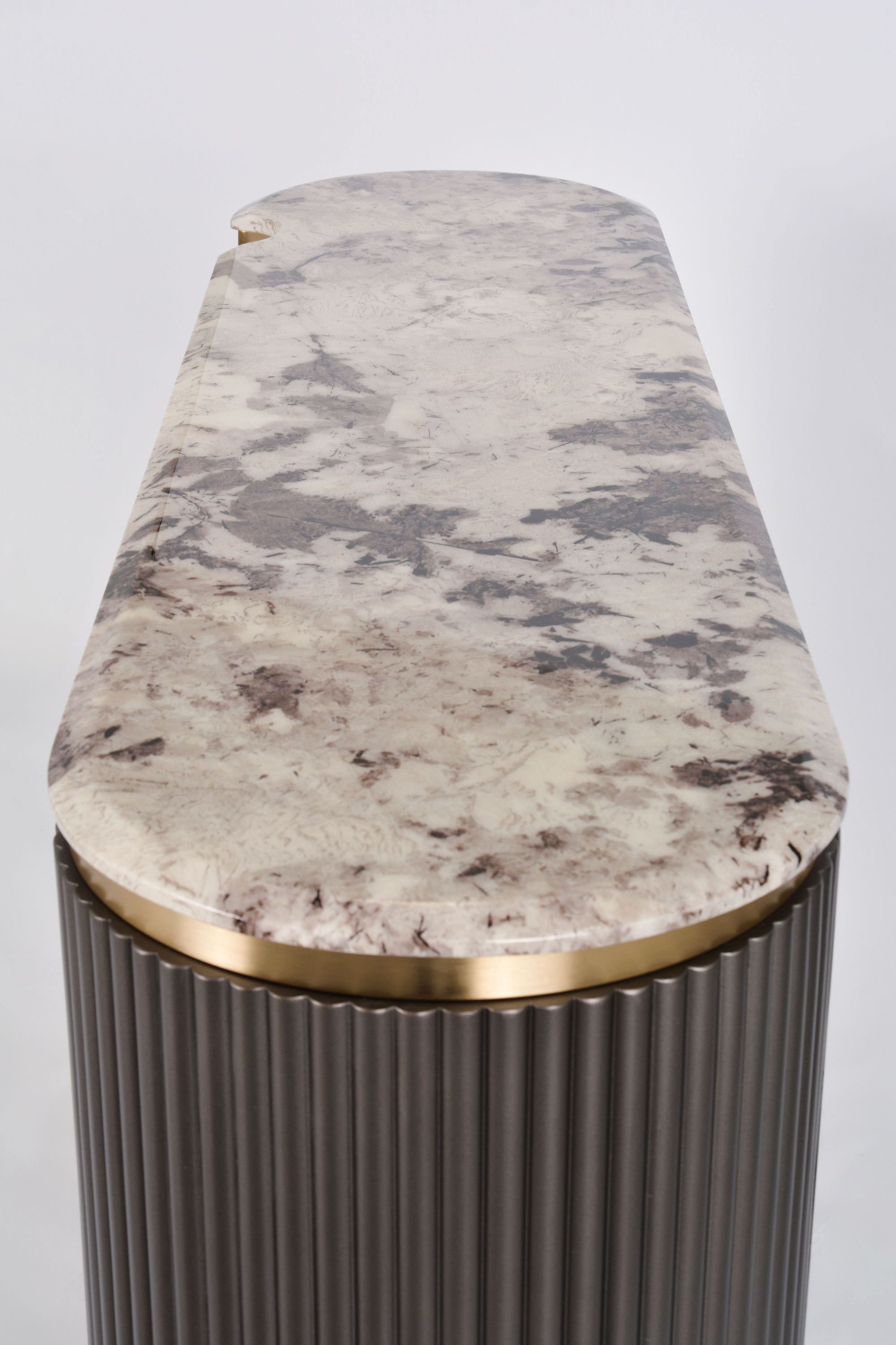 Livin Hill Sideboard Stilig 158 cm Dunkelgraphit, Platte Mehrfarbig