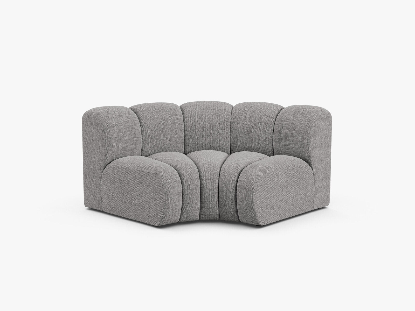 Micadoni rundes Eckmodul Lupine Chenille Eden Hellgrau