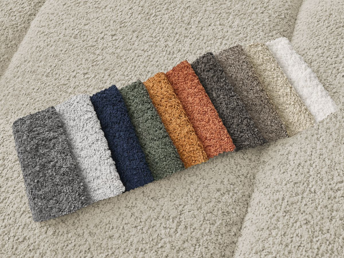 Bobochic Pamira Ecksofa Bouclé-Stoff Beige Ecke links