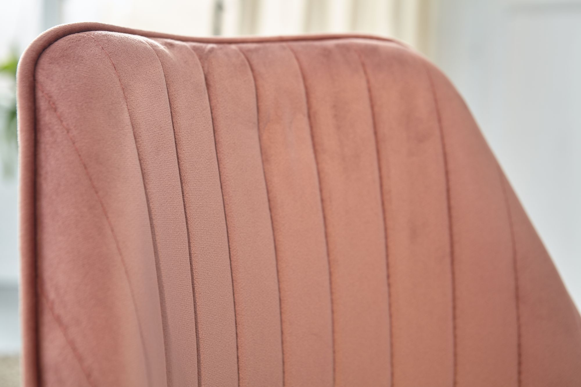 Drehstuhl Froya Samt Rosa