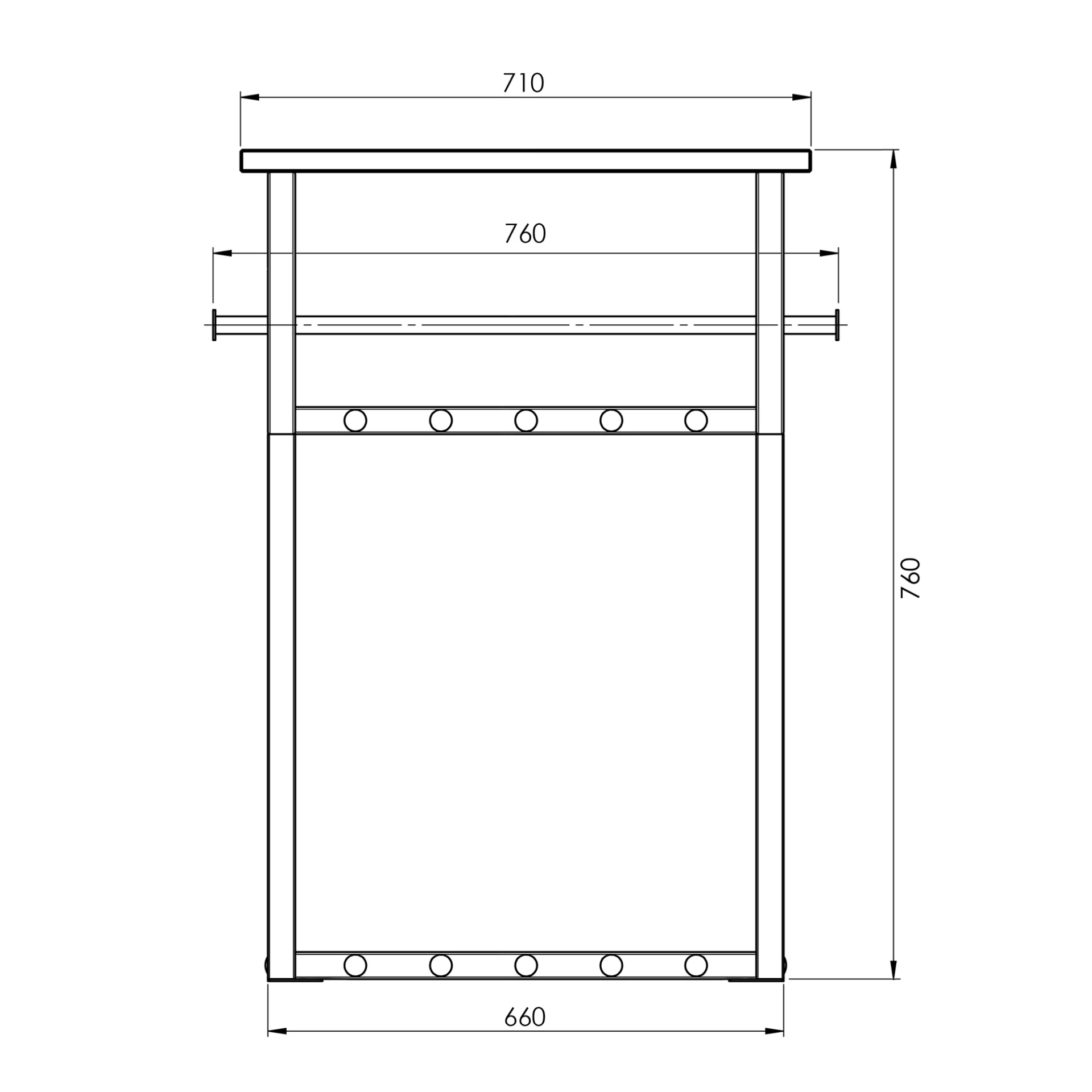 Spinder Design Rizzoli Wandgarderobe Schwarz / Eiche
