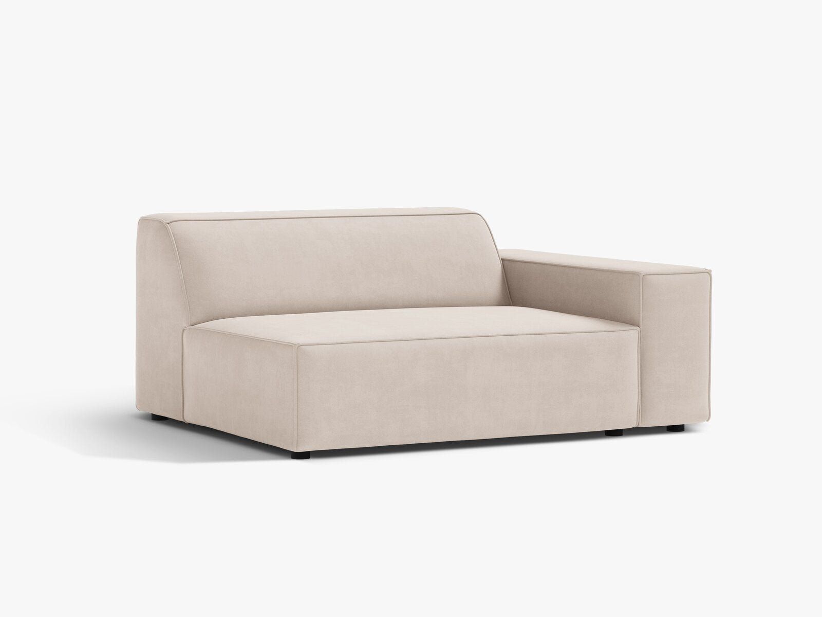 Micadoni Jodie Sofamodul XL Rechts Samt Venus Helles Beige
