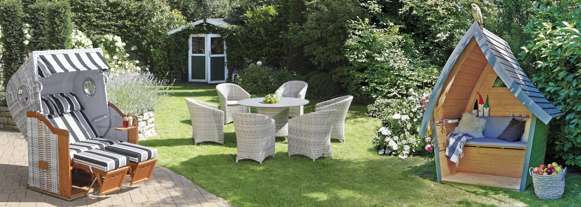 Sessel Solana PE-Kunststoffgeflecht White-Coral Aluminium 1 Sitzer moebelfaktor