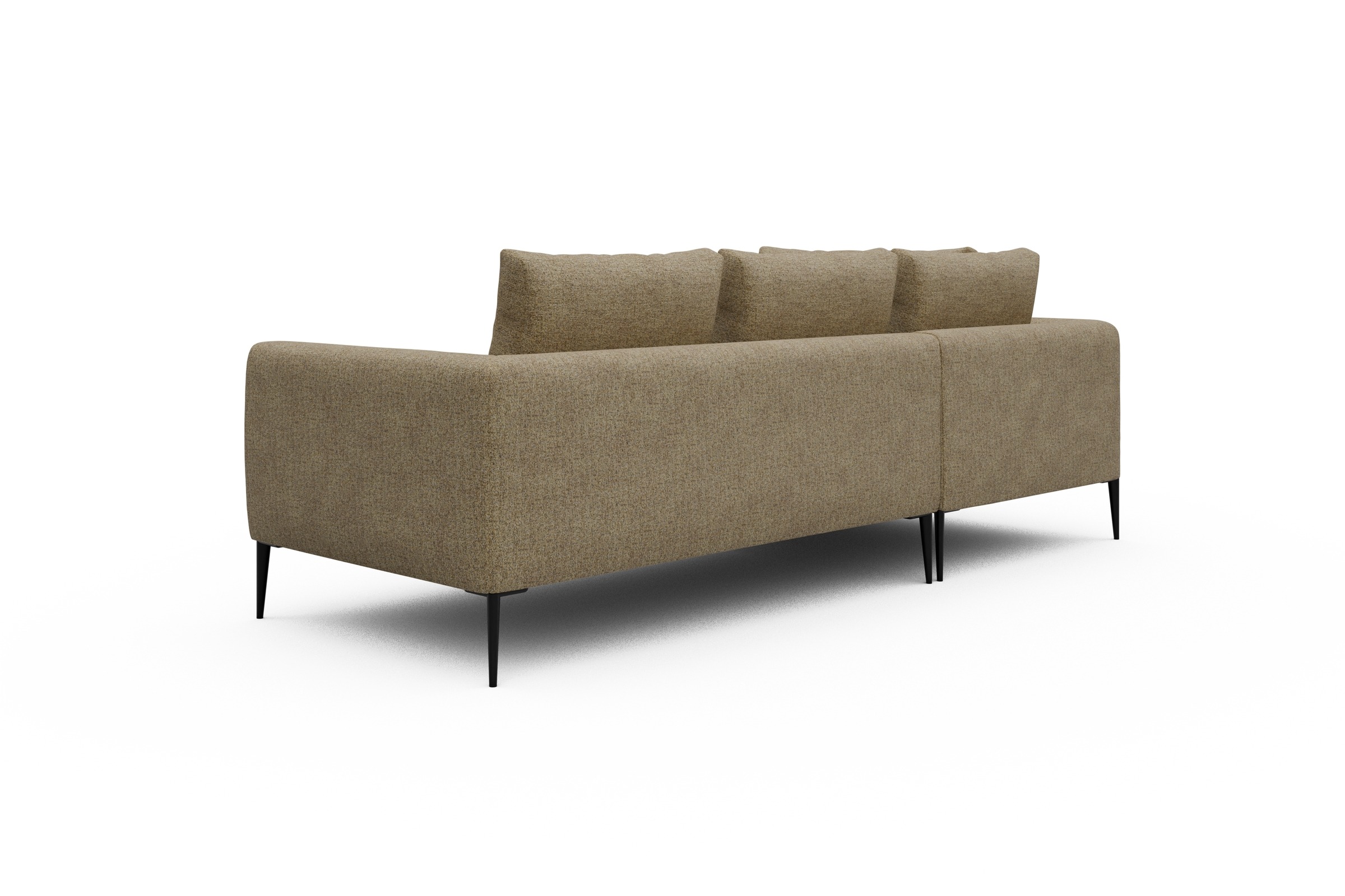 Ecksofa Paul Relax-Ecke links mit 2-Sitzer Carreno-Silician-Yellow
