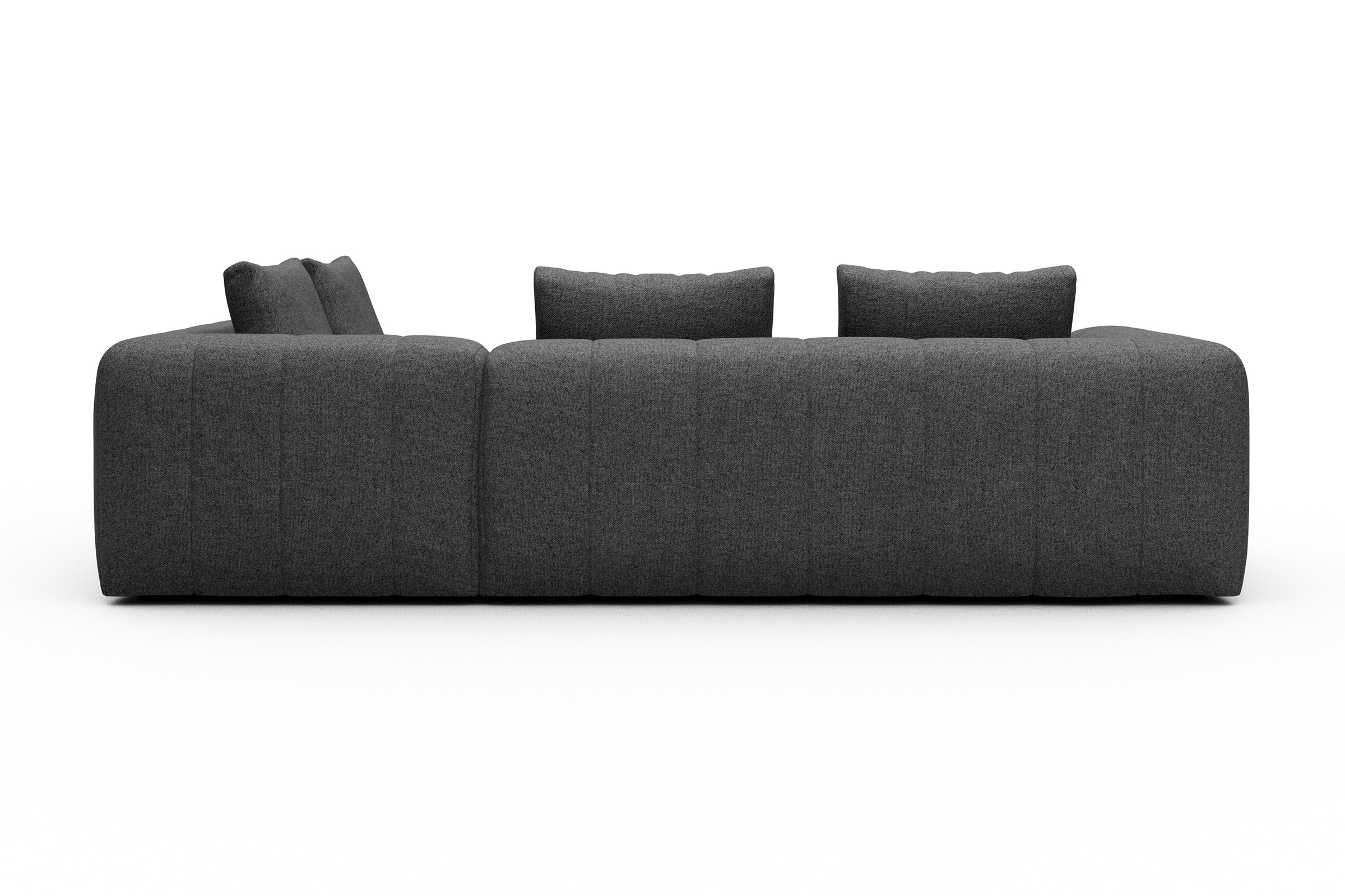 Ecksofa Hugo 2x 2,5-Sitzer Armlehne links Sama-Antracite