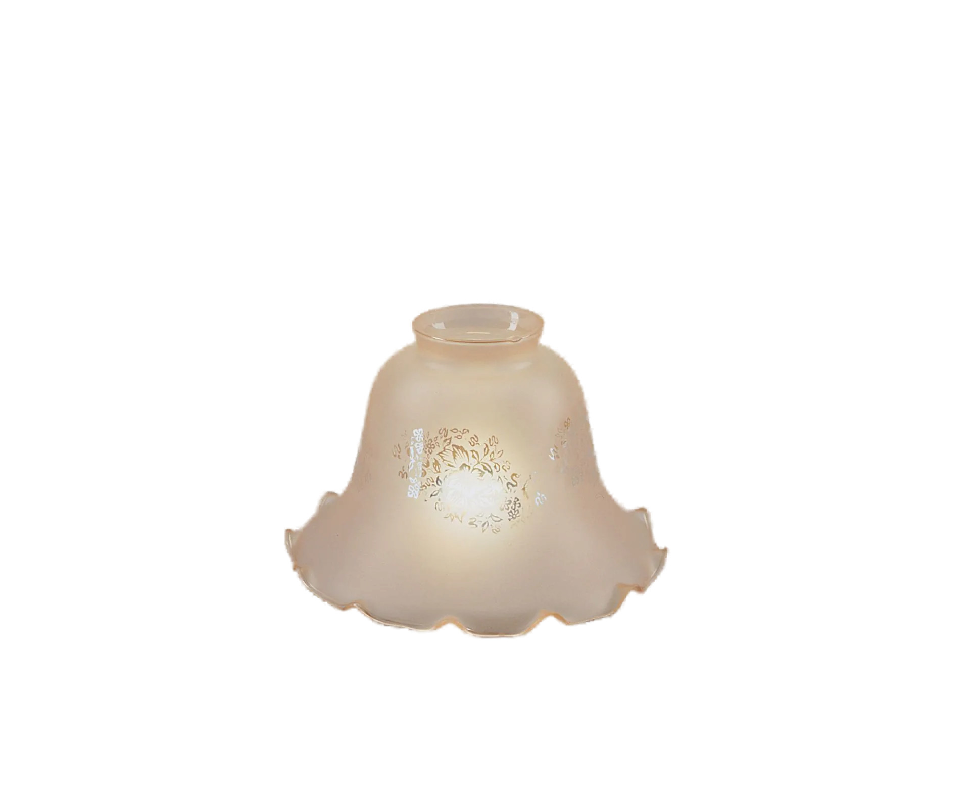 Berliner Messinglampen Glasschirm Nr. 09 Glockenform, Champagner