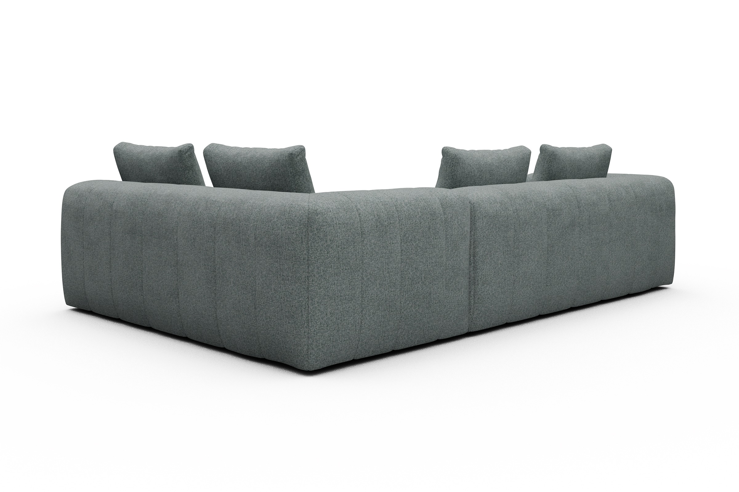 Ecksofa Hugo 2x 2,5-Sitzer Armlehne links Casone-Light-Mixed-Green