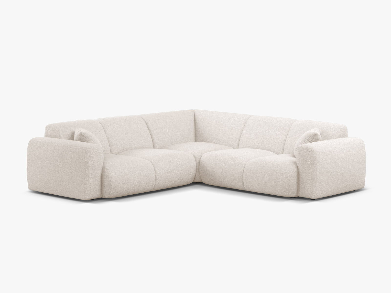 Micadoni Ecksofa Molino 5-Sitzer Chenille Eden Helles Beige