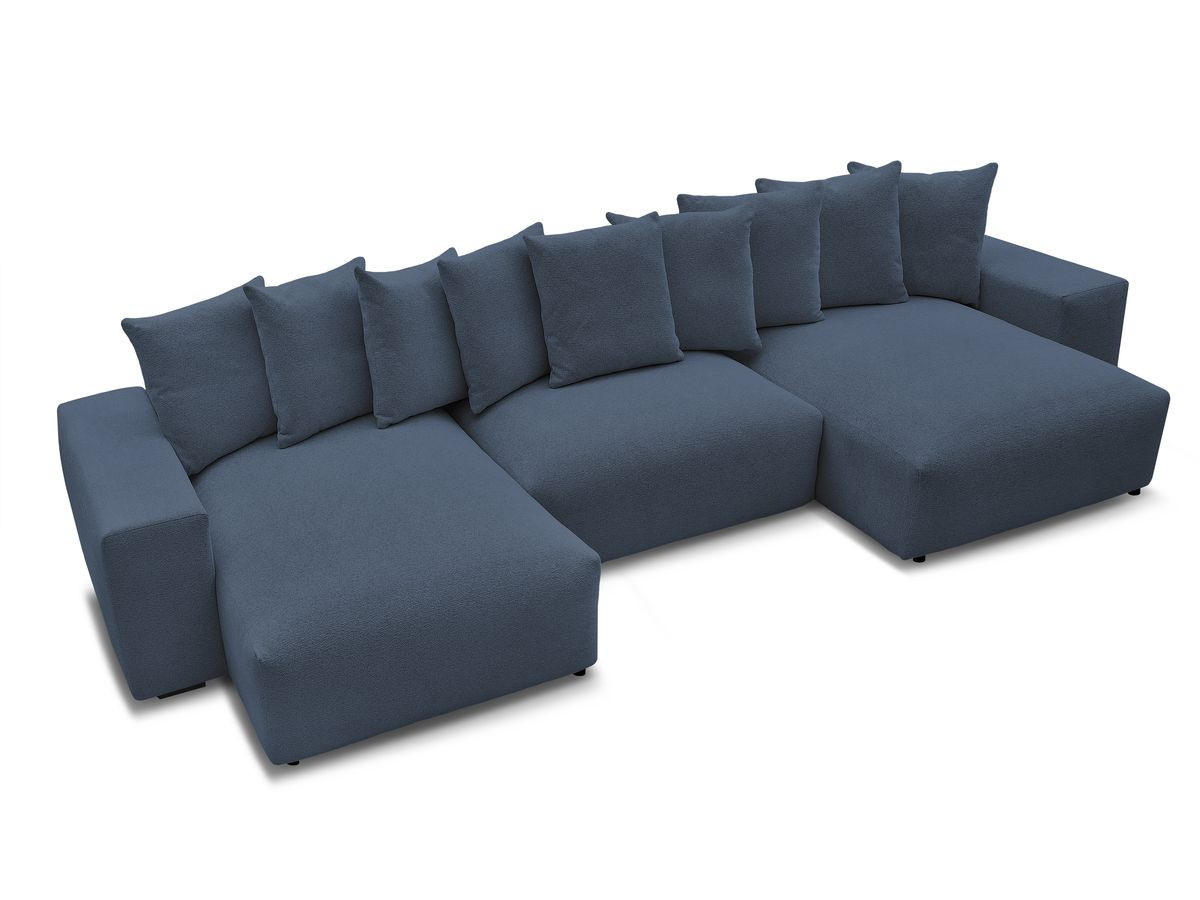 Bobochic Voltaire Wohnlandschaft 420 × 174 cm Melange-Stoff Dunkelblau