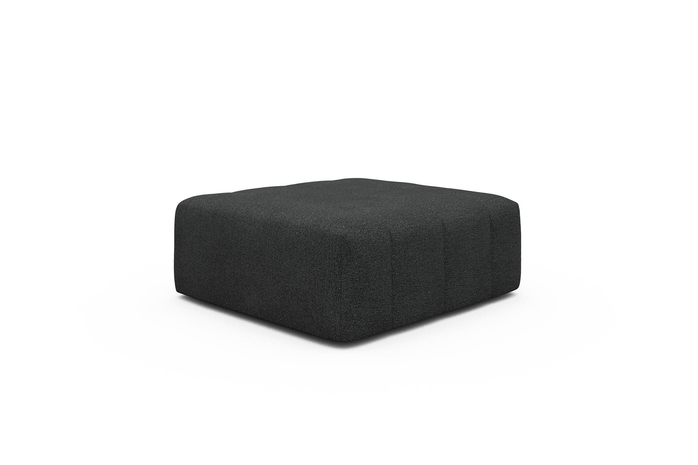 Sitzhocker Hugo Ottomane Boucle-Charcoal