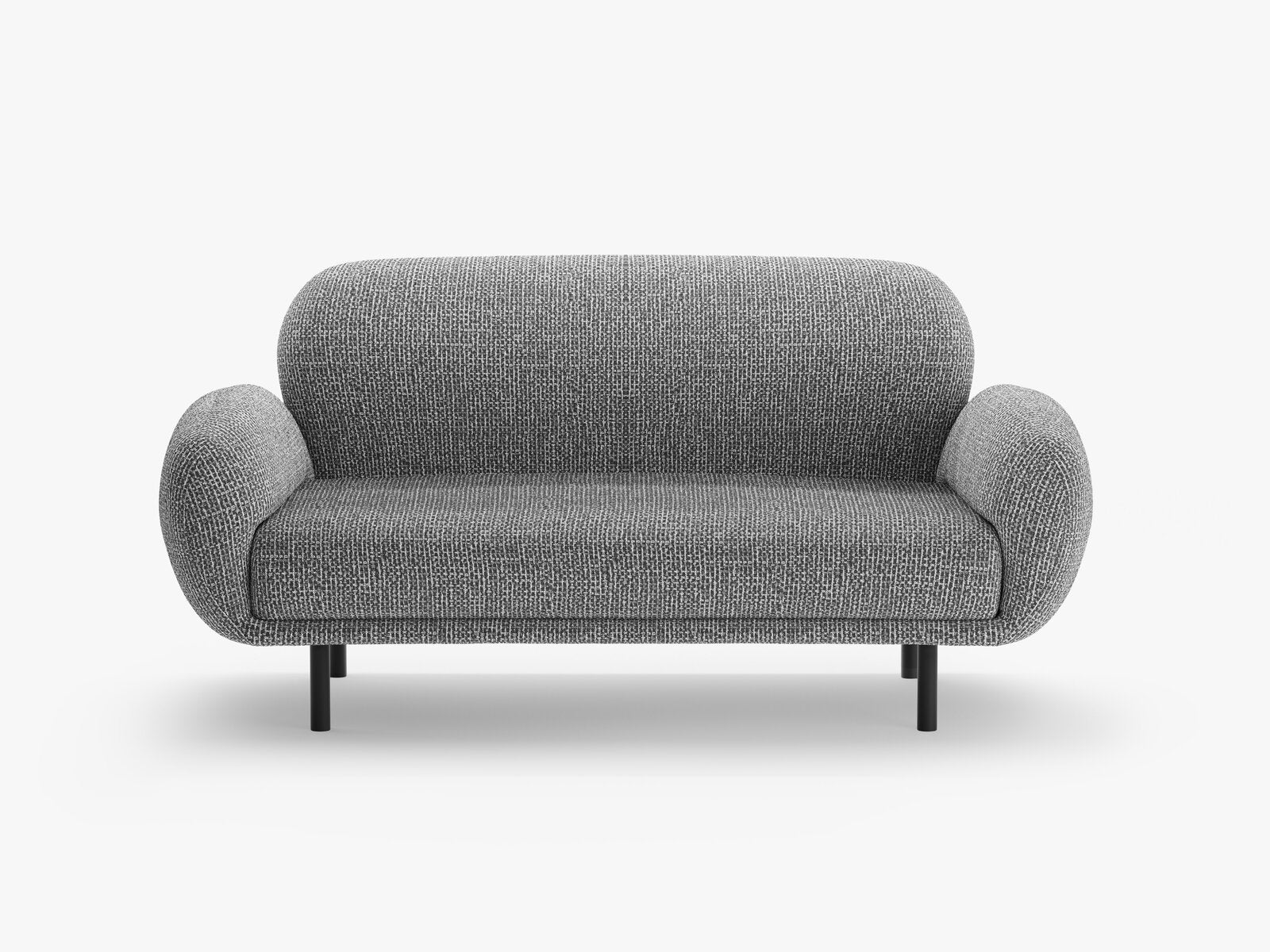 Micadoni Sofa Poppy 2-Sitzer Chenille Silencio Dunkelgrau