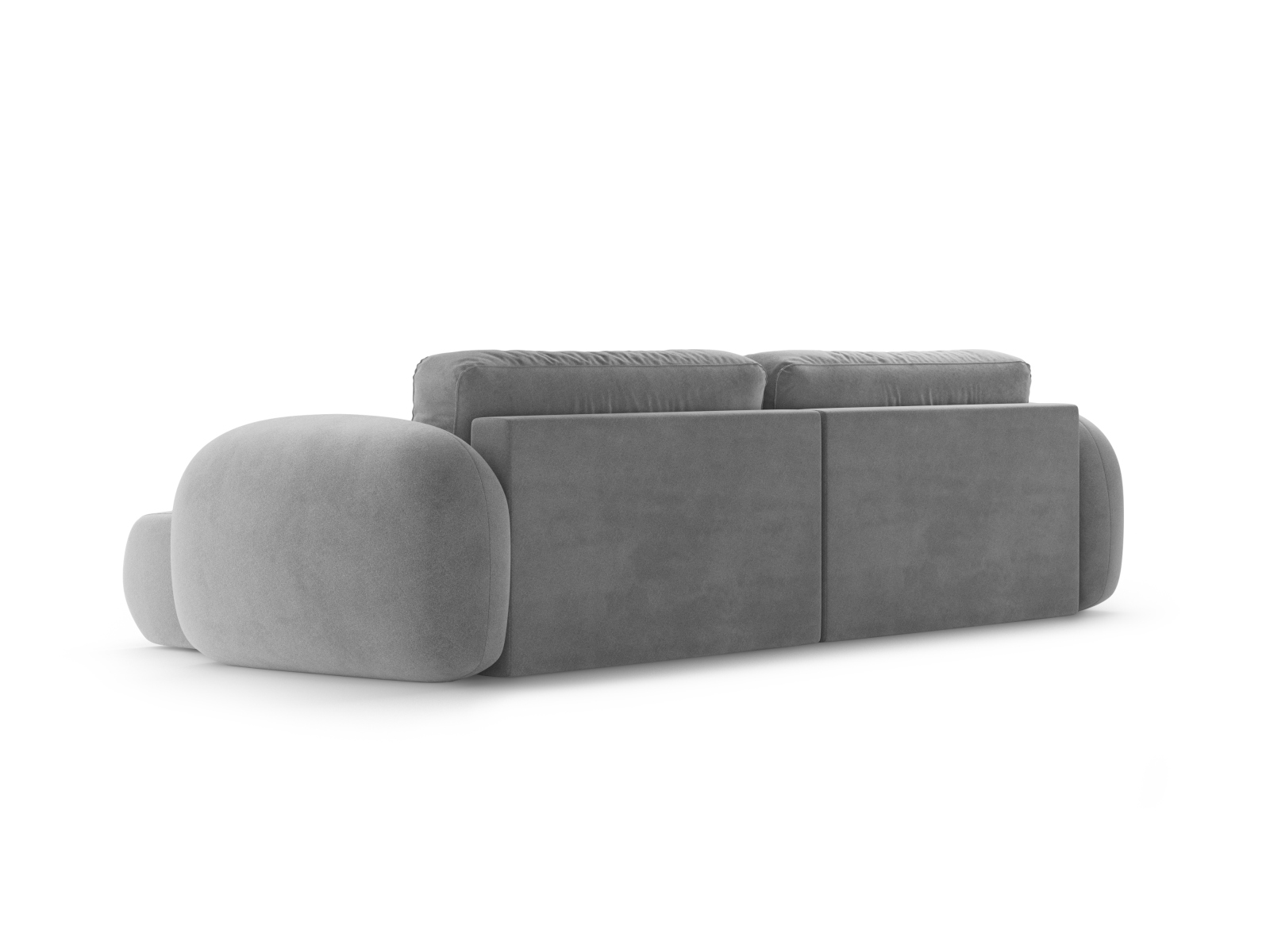 Cosmopolitan Design Wendbares Ecksofa Tonale 4-Sitzer mit Schlaffunktion und Bettkasten Samt Magic Velvet Taupe