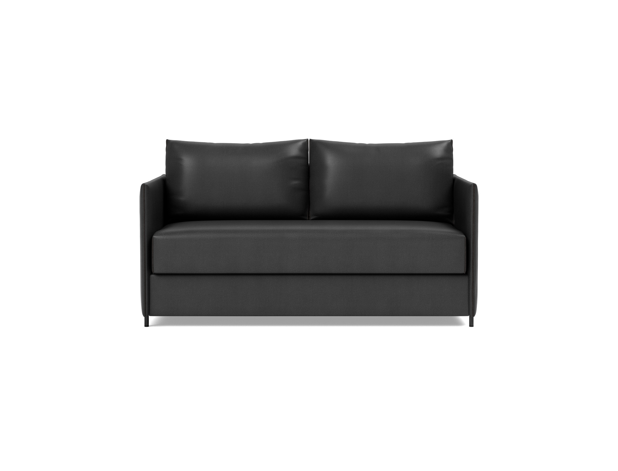 Schlafsofa Luoma Lederoptik Faunal 550-Black