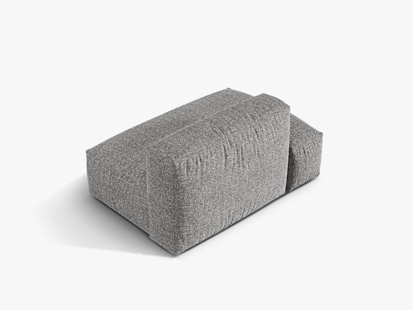 Micadoni Ecksofa-Modul Martina 1-Sitzer Links Boucle Monet Graphit