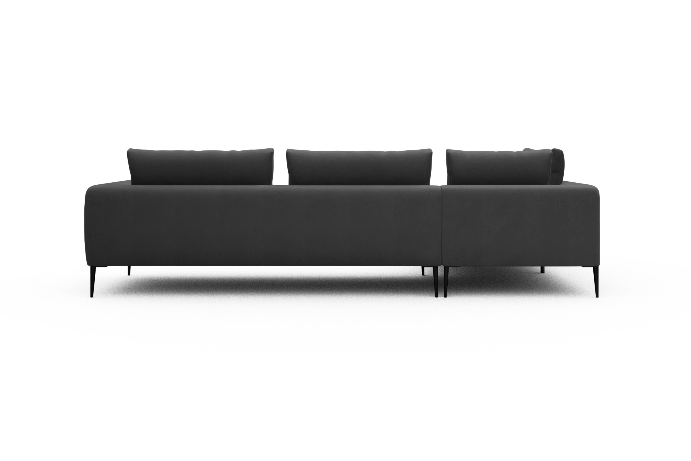 Ecksofa Paul Relax-Ecke rechts mit 3-Sitzer Satya-Zinc