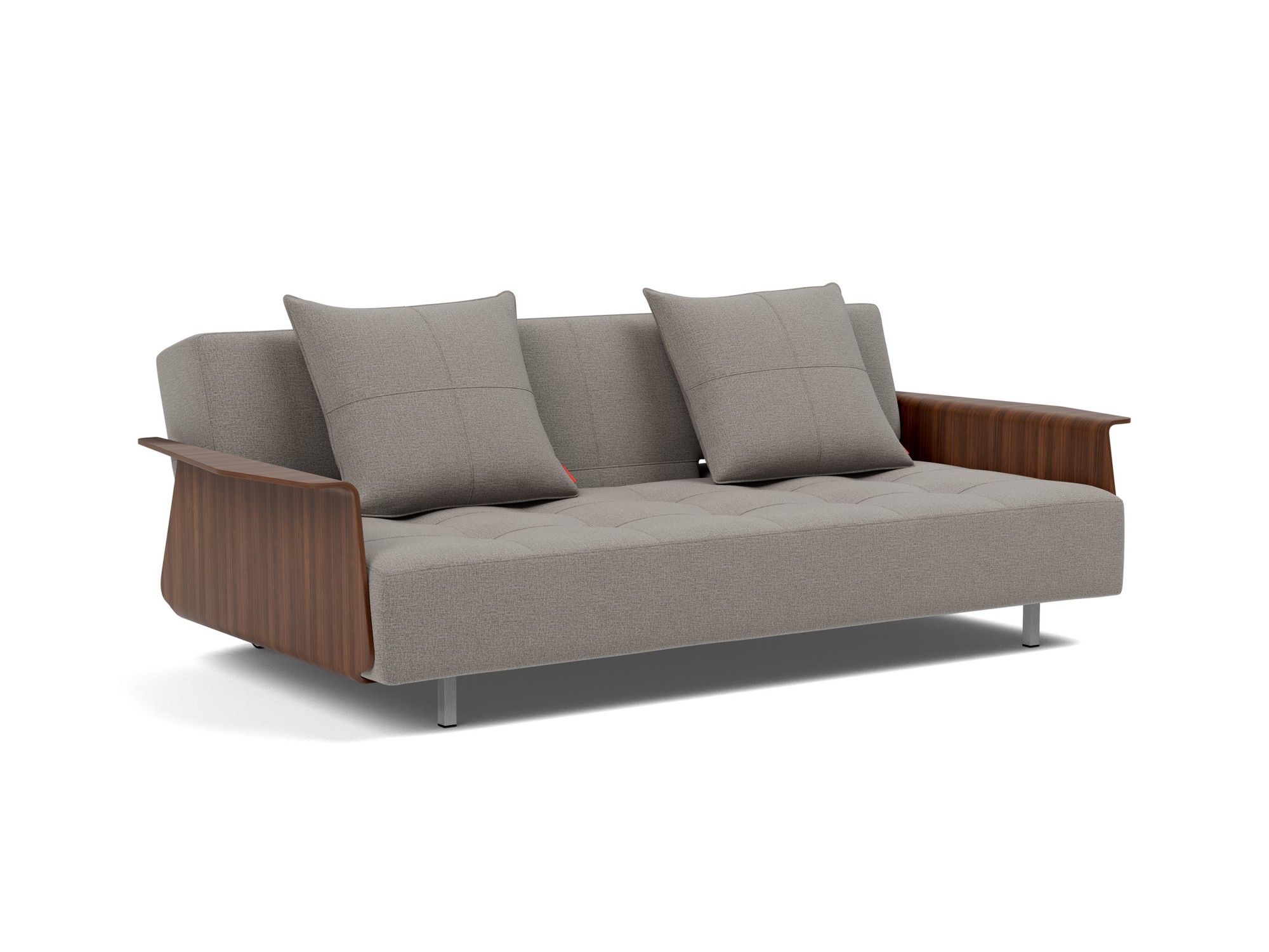 Schlafsofa Long Horn D.E.L. mit Armlehnen Flachgewebe Mixed Dance 521-Grey