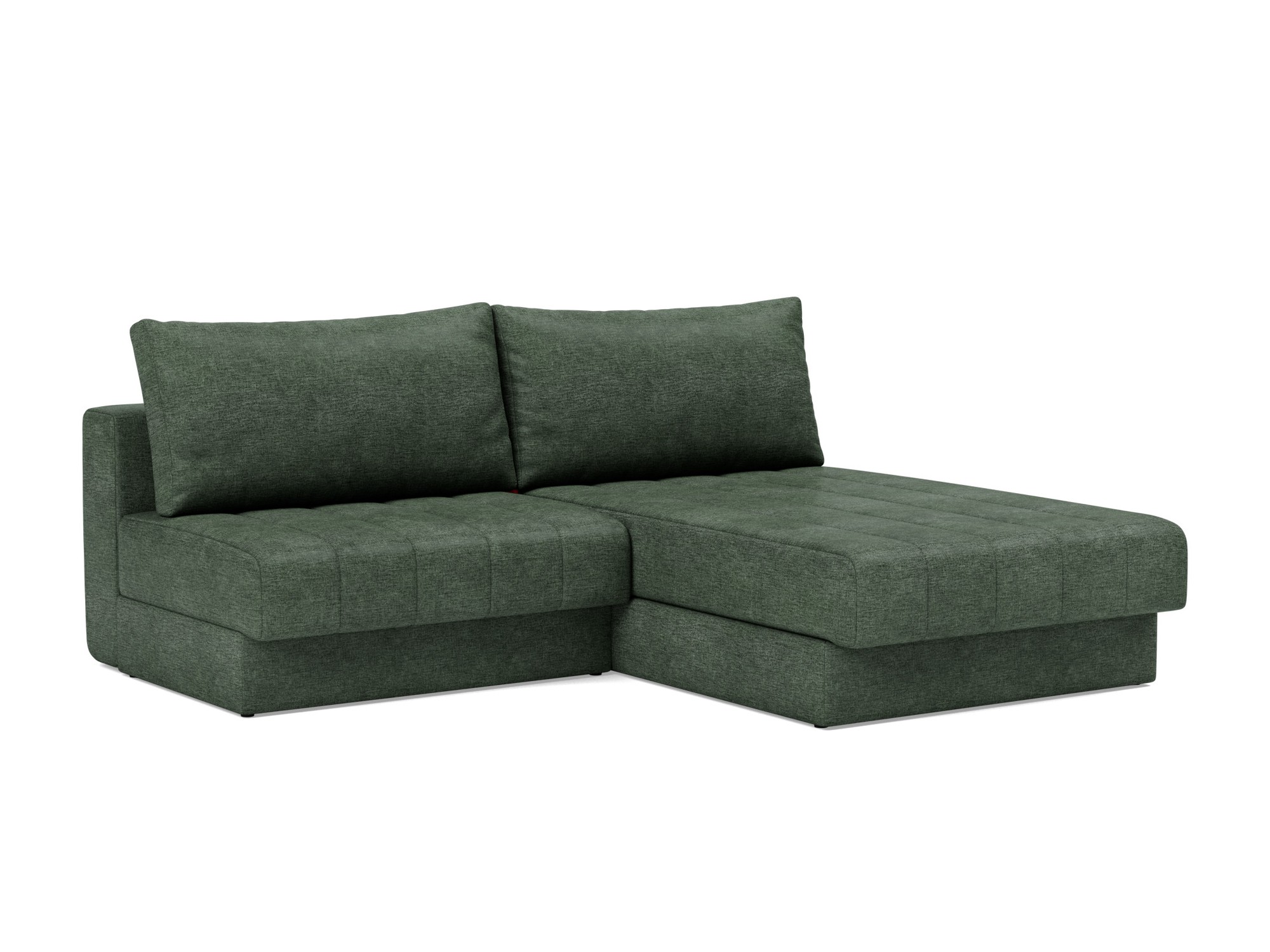 Schlafsofa Akello mit Chaiselongue Flachgewebe Avella 281-Pine-Green