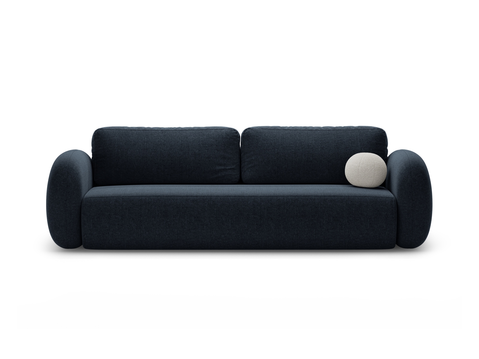 Cosmopolitan Design Schlafsofa Tonale 3-Sitzer mit Bettkasten Chenille Eden Marineblau