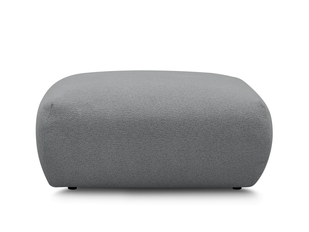 Bobochic Voltaire Pouf 106 × 90 cm Melange-Stoff Dunkelgrau