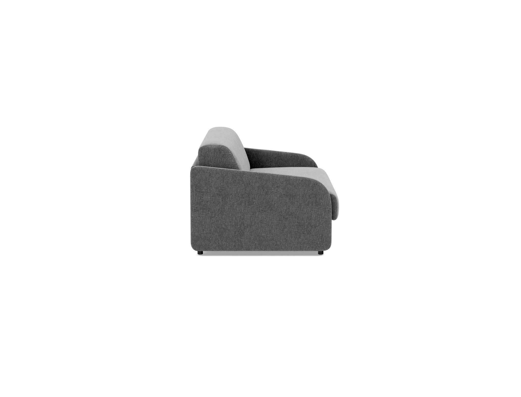 Schlafsofa Eivor mit Taschenfederkernmatratze 140 Strukturierter Stoff Twist 563-Charcoal
