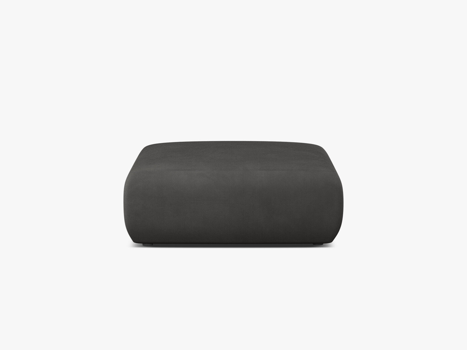 Micadoni Hocker Molino Large Strukturierter Stoff Rebel Dunkelgrau
