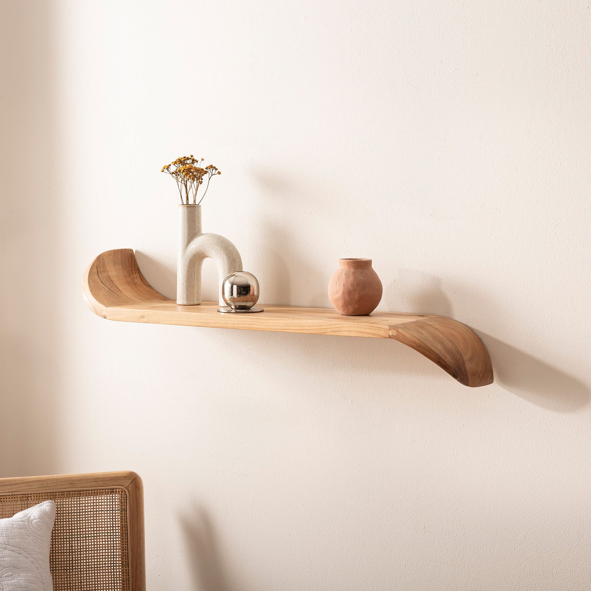 Wandregal Klepp Mango Massivholz Braun Breite 60 cm