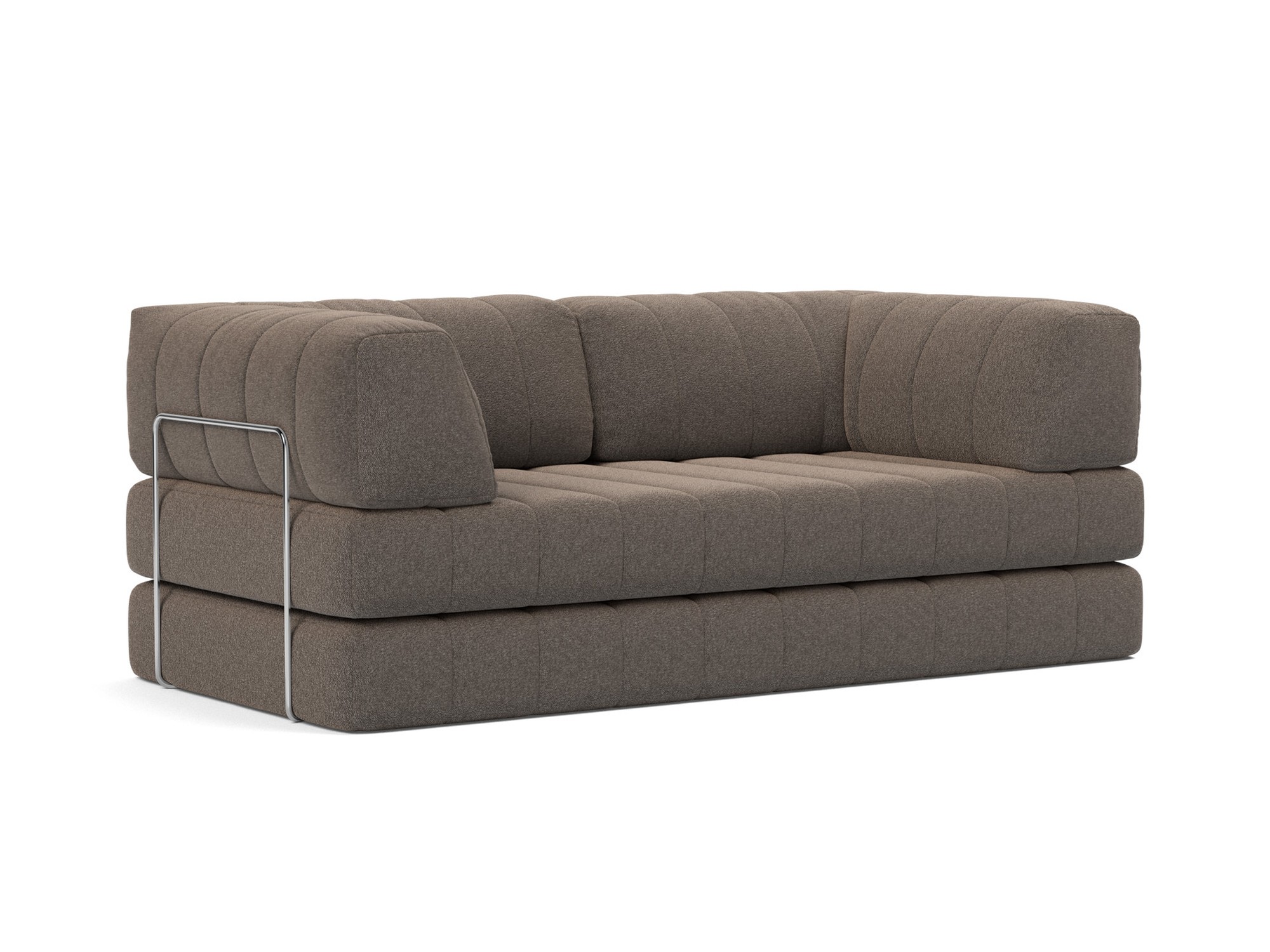Schlafsofa CozyPad mit Armlehnen Boucle Skandi 530-Taupe