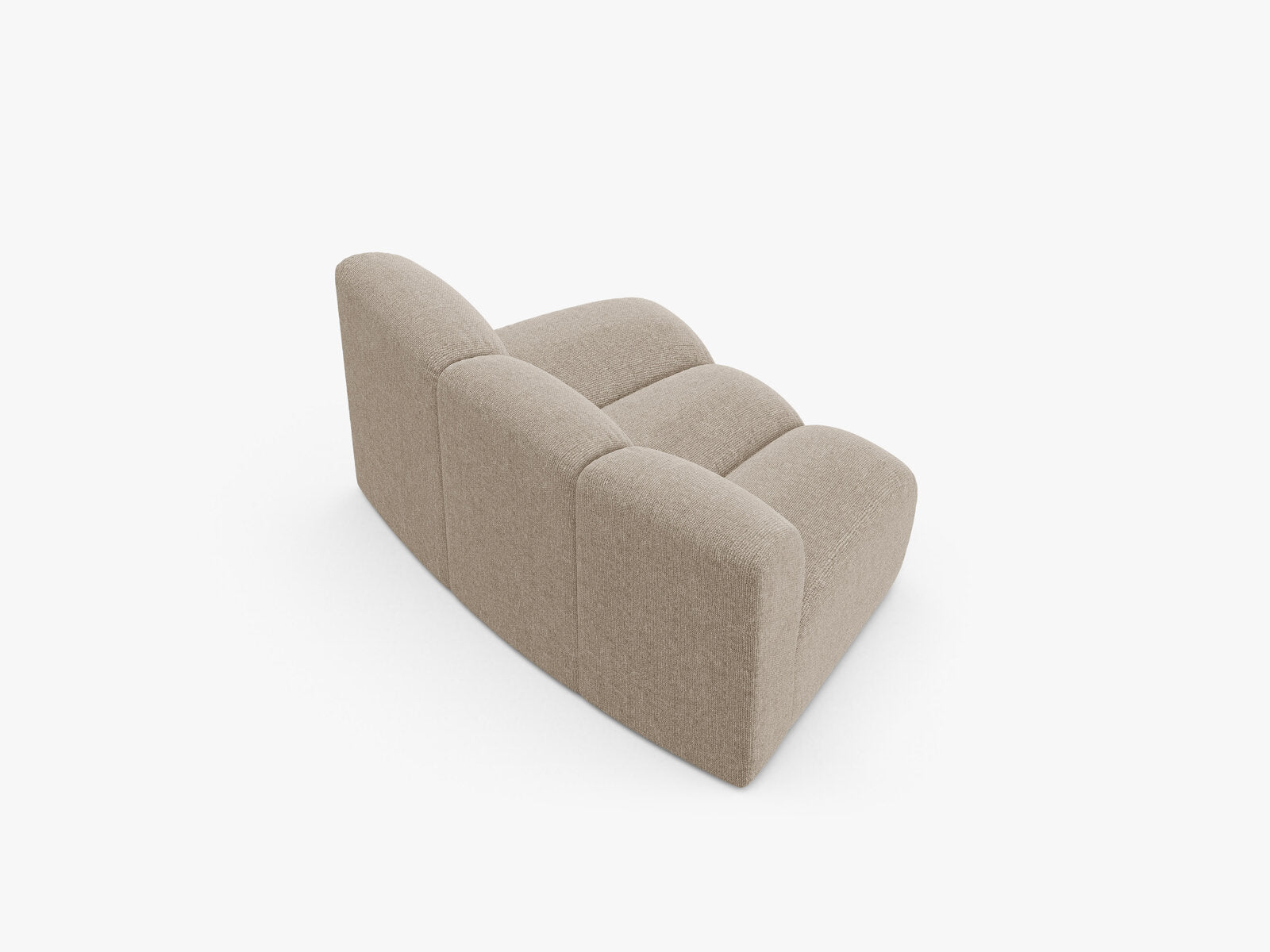 Micadoni Modul Armlos Lupine 1-Sitzer Large Chenille Eden Dunkelbeige