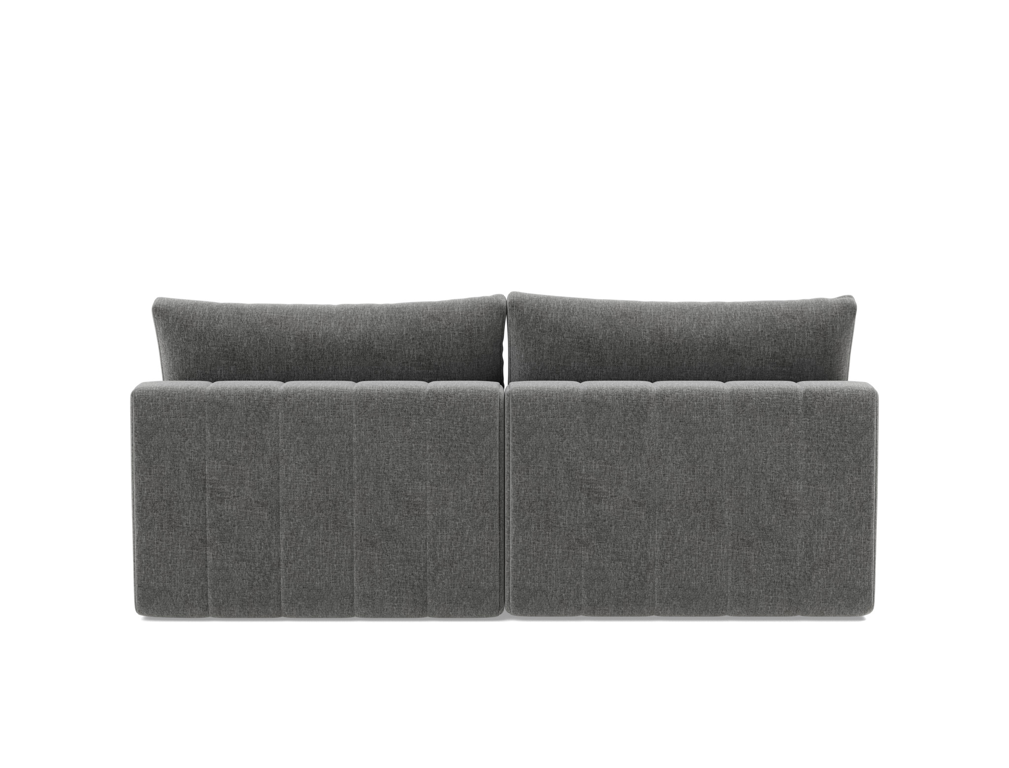 Schlafsofa Akello mit Chaiselongue Strukturierter Stoff Twist 563-Charcoal