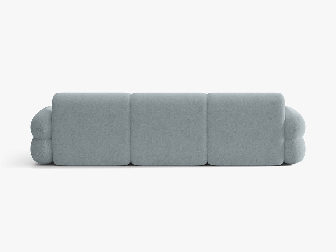 Micadoni Neo Ecksofa 4-Sitzer Rechts Boucle Baloo Hellblau