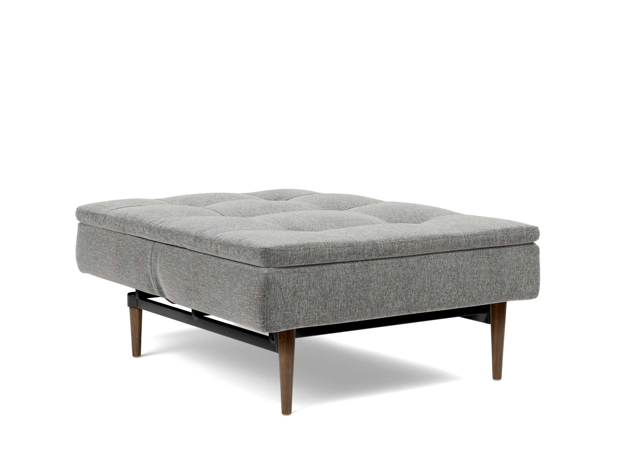 Sessel Dublexo Strukturierter Stoff Twist 563-Charcoal Beine Styletto Eiche dunkel