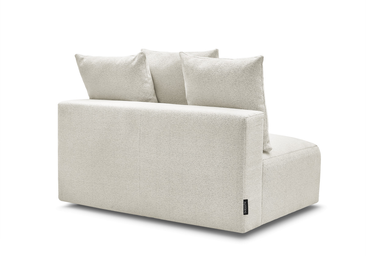 Bobochic Voltaire Sofamodul 2-Sitzer 142 × 100 cm Melange-Stoff Weiß