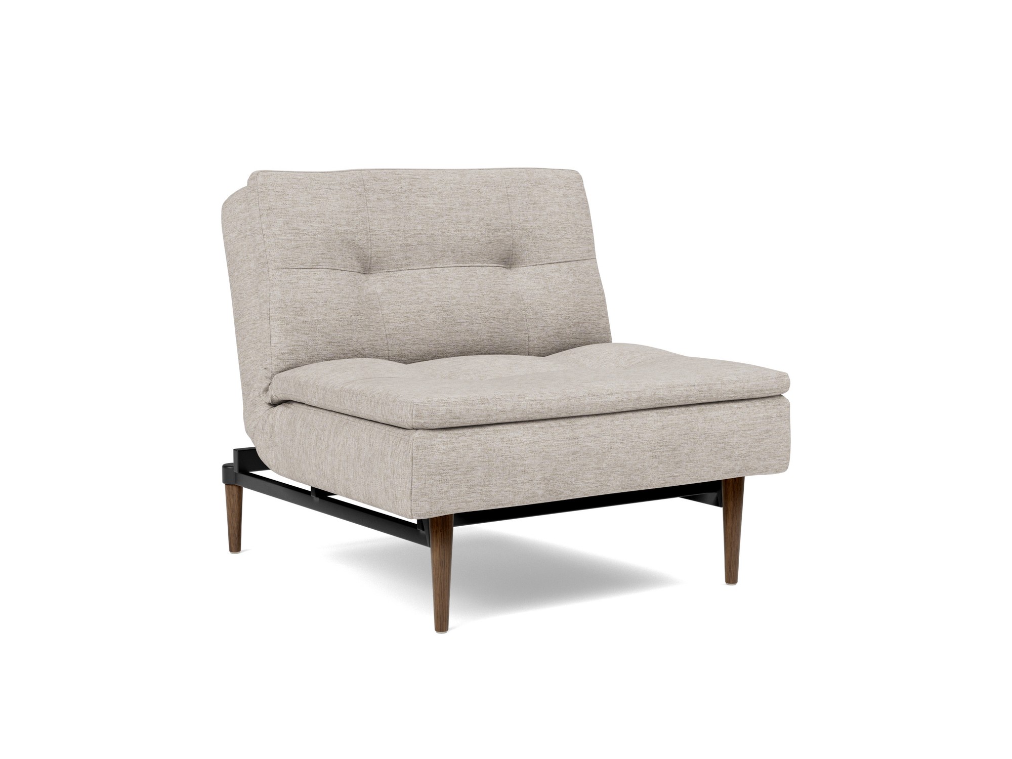 Sessel Dublexo Chenille Yuveno 471-Sand Beine Styletto Eiche dunkel