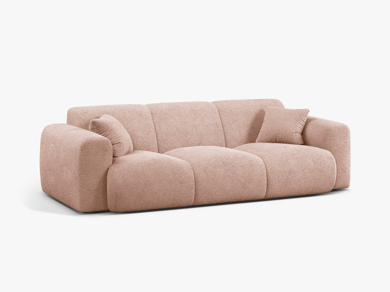 Micadoni Sofa Molino 3-Sitzer Boucle Baloo Puderrosa