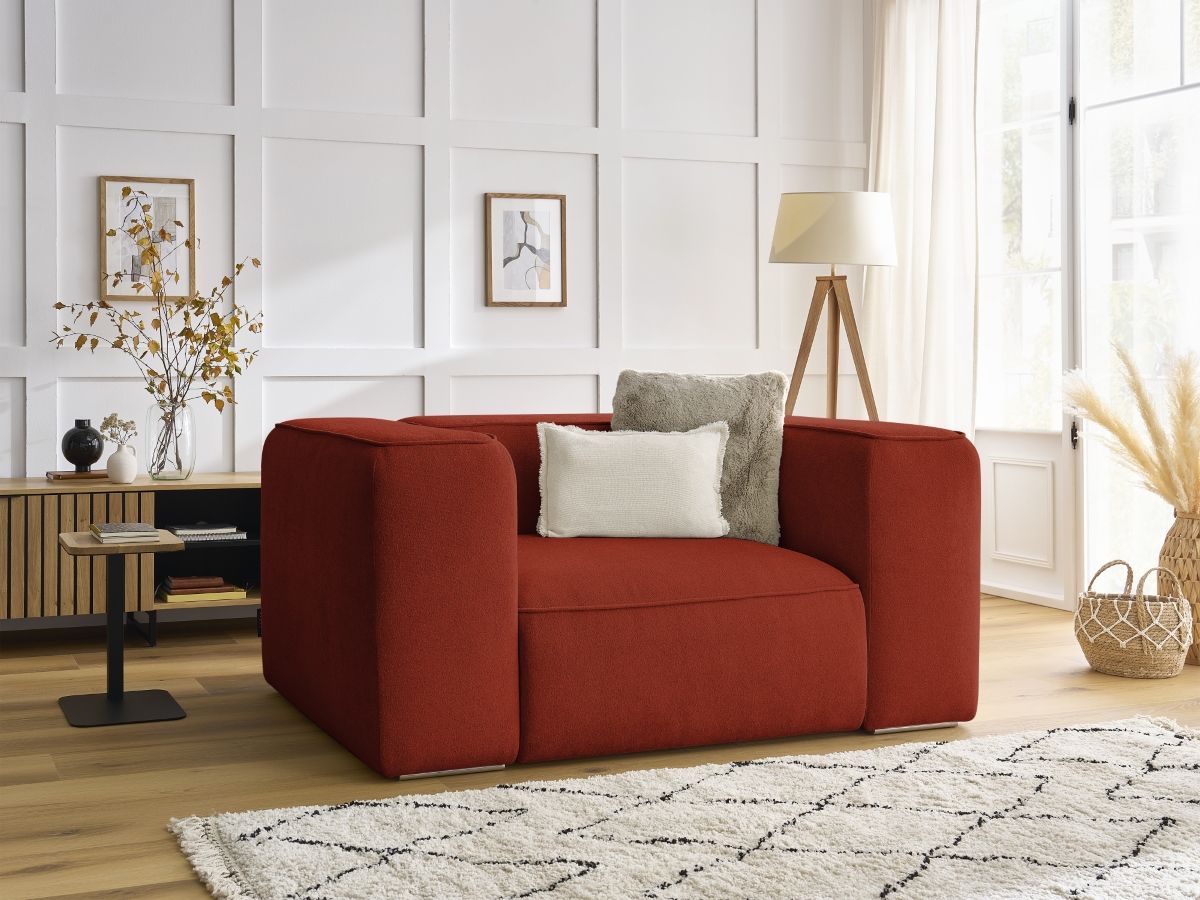 Bobochic Zephyr Sessel Strukturstoff Orange