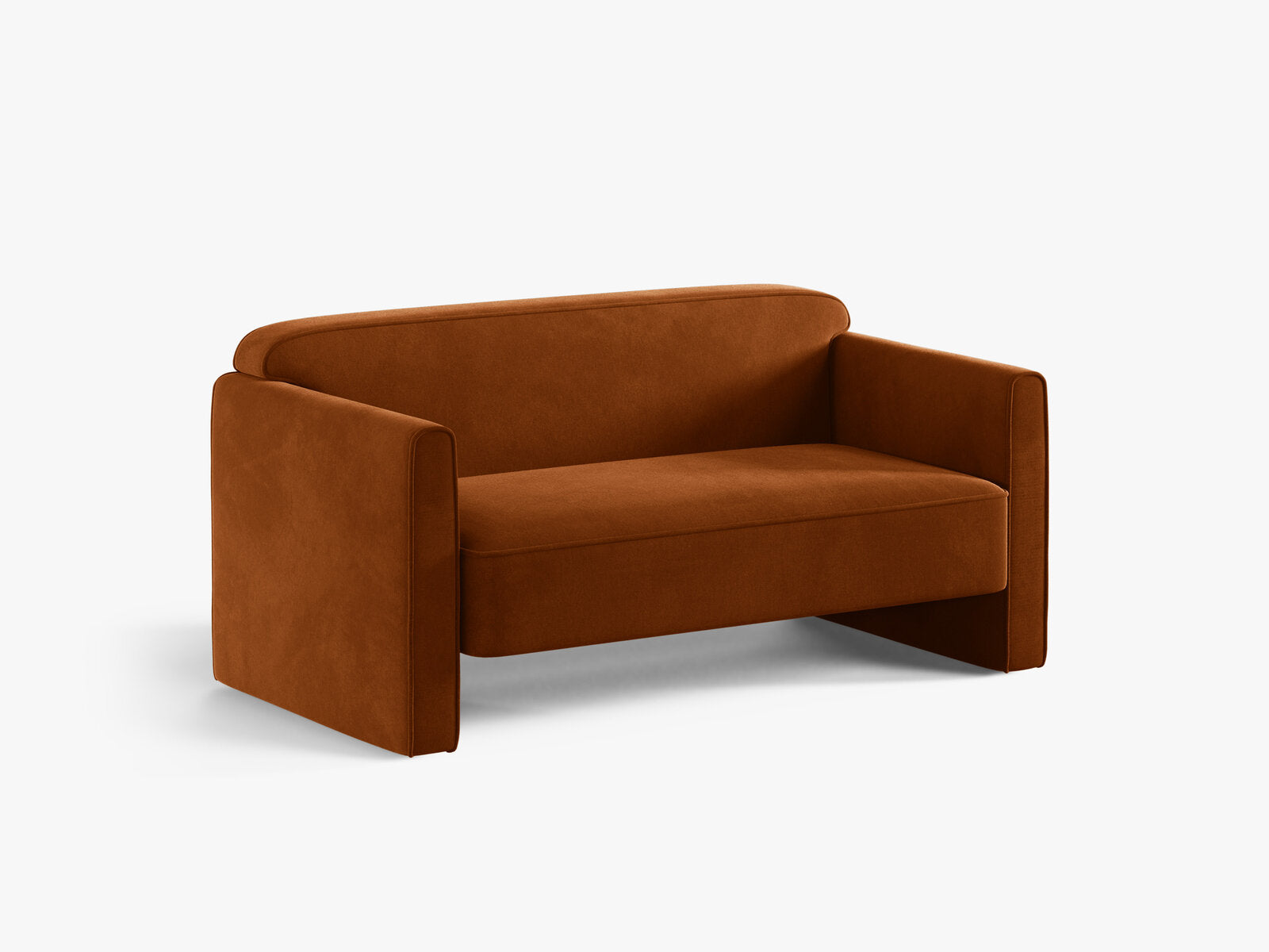 Micadoni Sofa Abby 2-Sitzer Samt Salvador Terrakotta