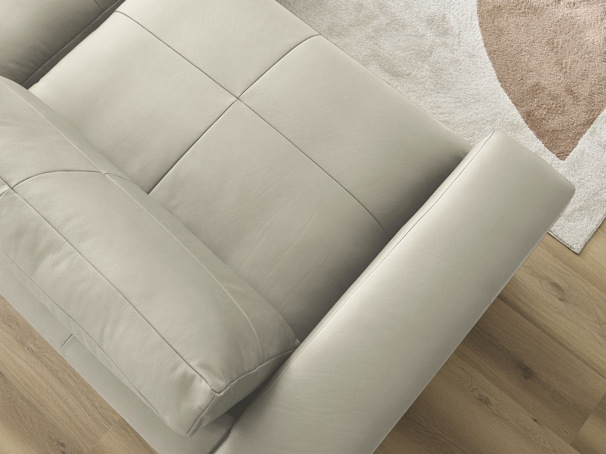 Bobochic Leonard Sofa 3-Sitzer 274 × 109 cm Leder Beige