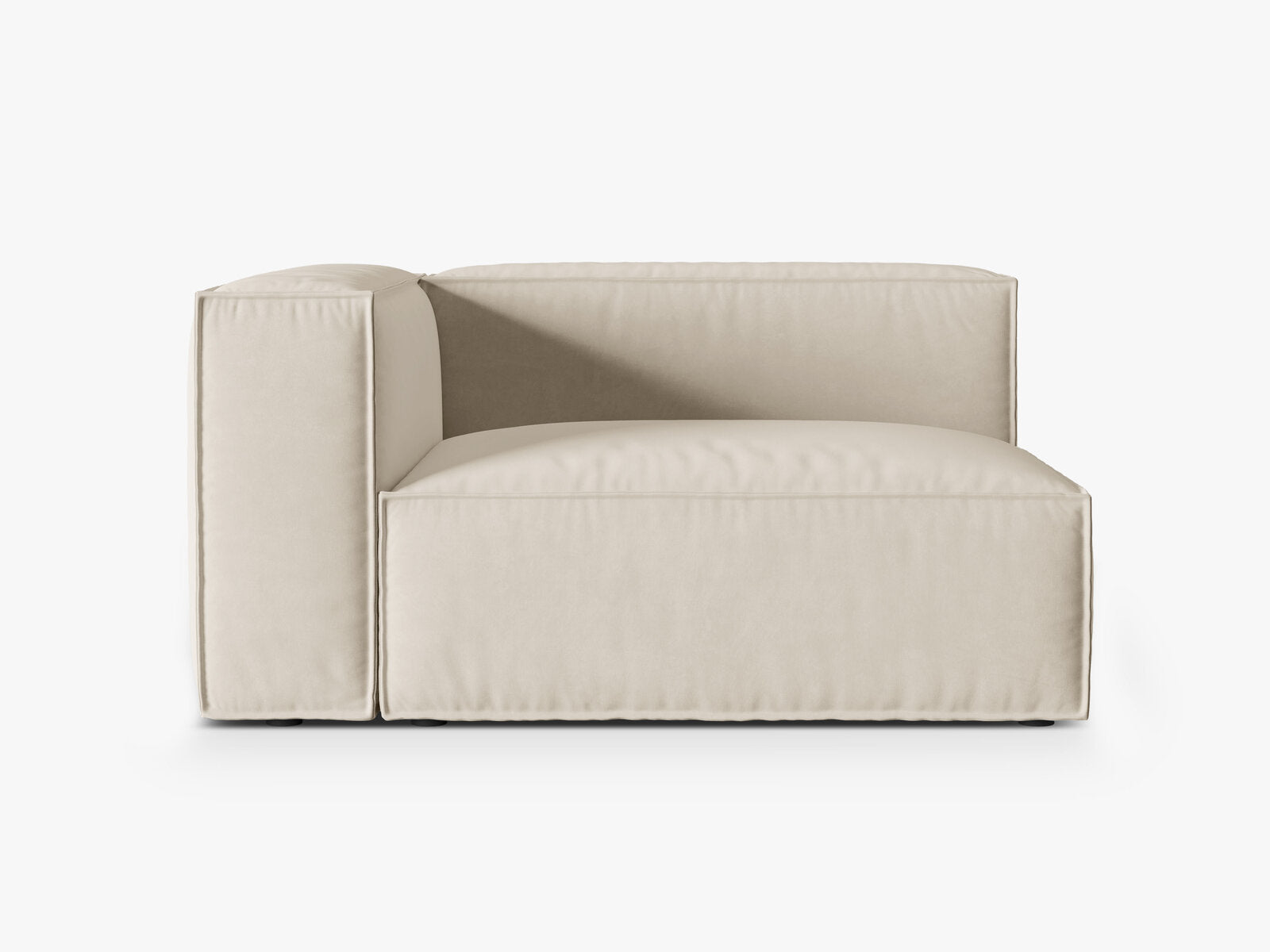 Micadoni Eckmodul Nuria 2-Sitzer Links Samt Beige