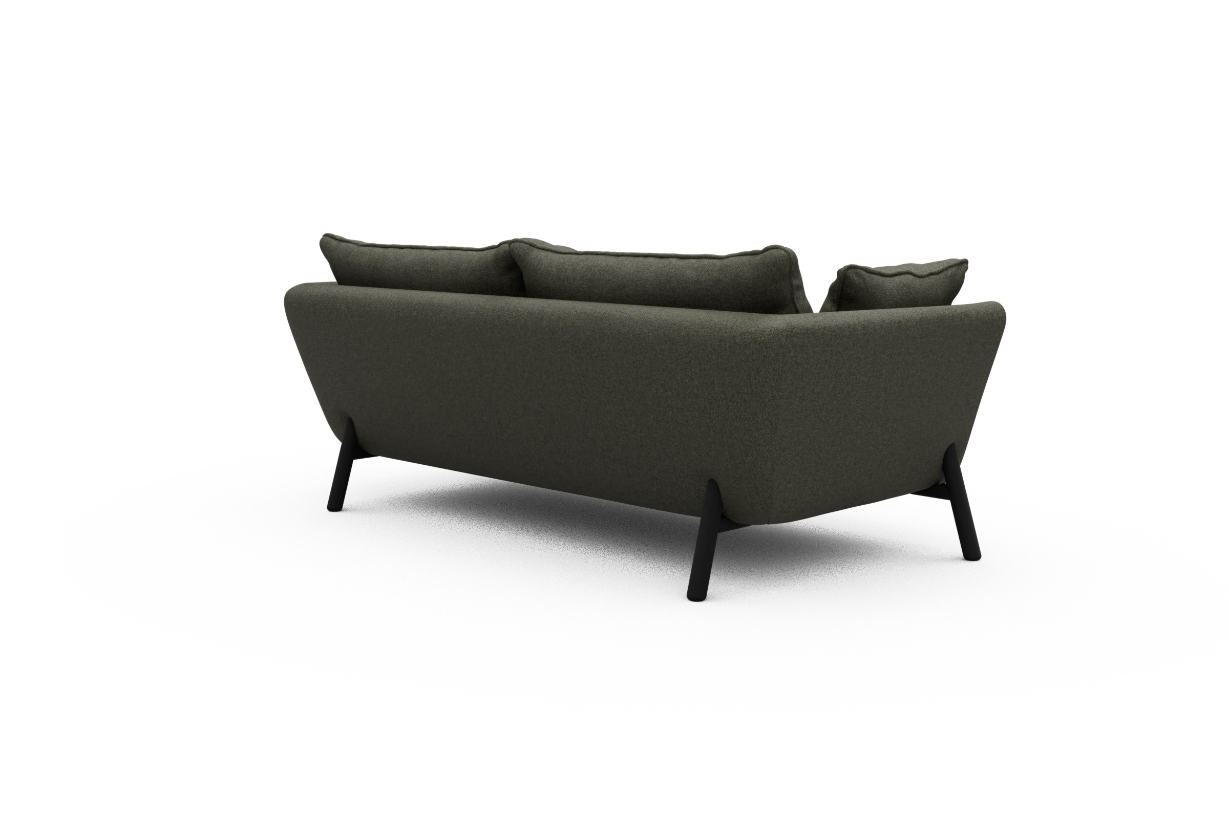 Sofa Emil PREMIUM 2-Sitzer Beinfarbe Eiche Schwarz Sama-Winter-Moss