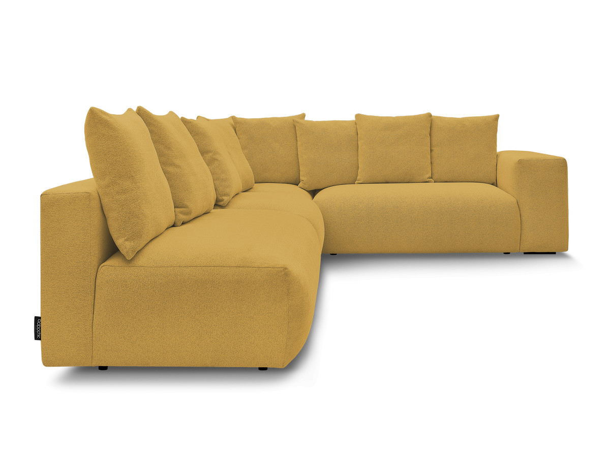 Bobochic Voltaire Ecksofa 322 × 268 cm Melange-Stoff Gelb Ecke rechts