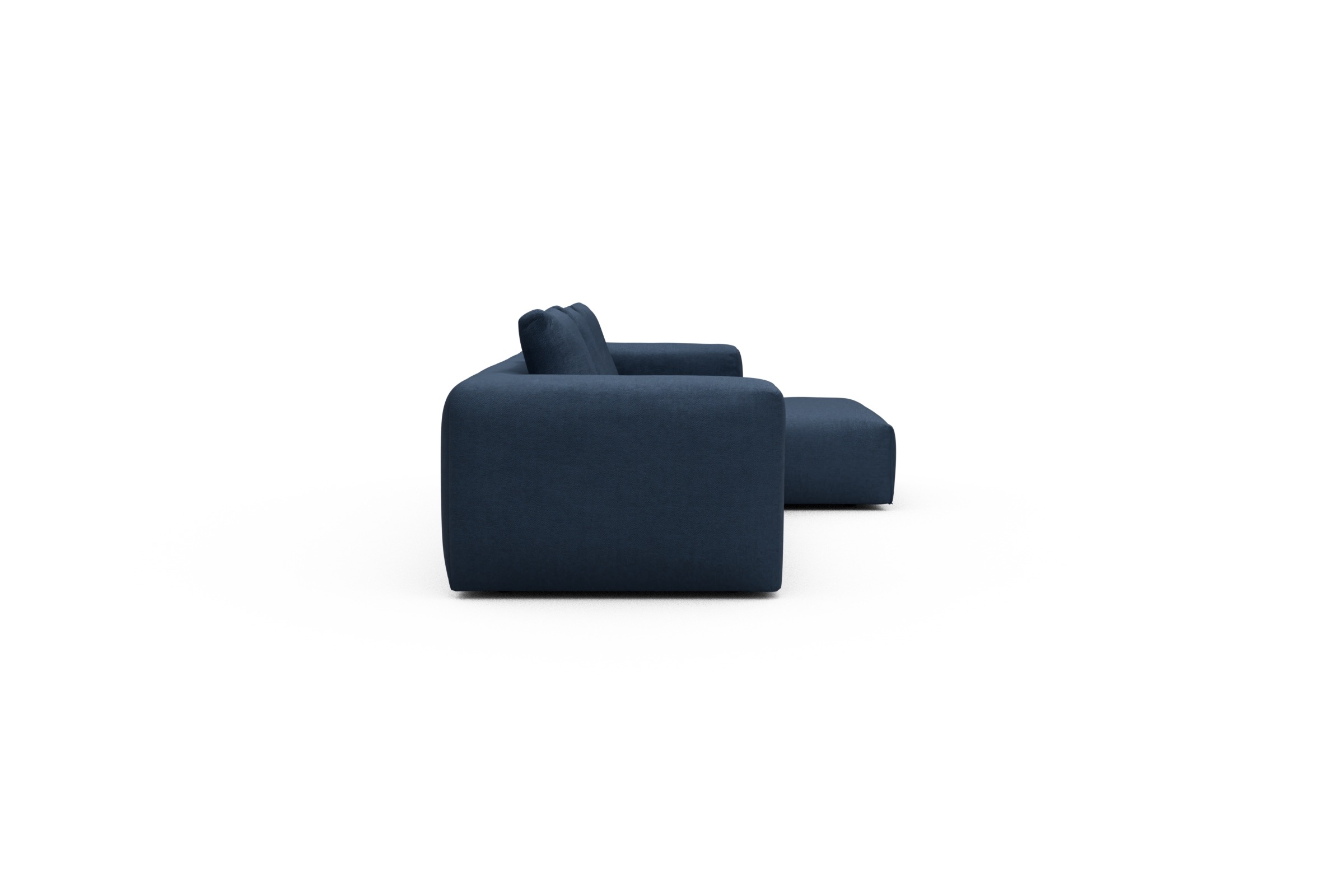 Ecksofa Chaiselongue rechts mit 2,5-Sitzer Weda-Blue