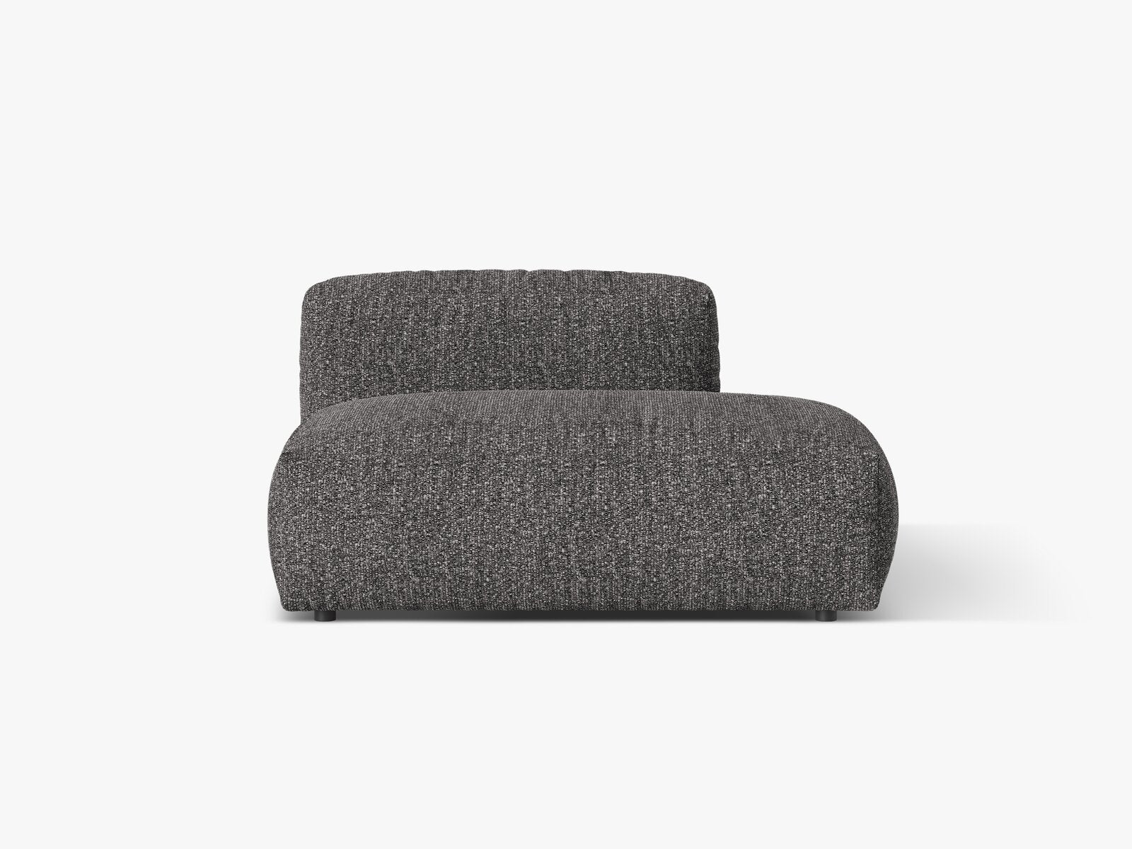 Micadoni Ecksofa-Modul Martina 1-Sitzer Rechts Boucle Monet Anthrazit