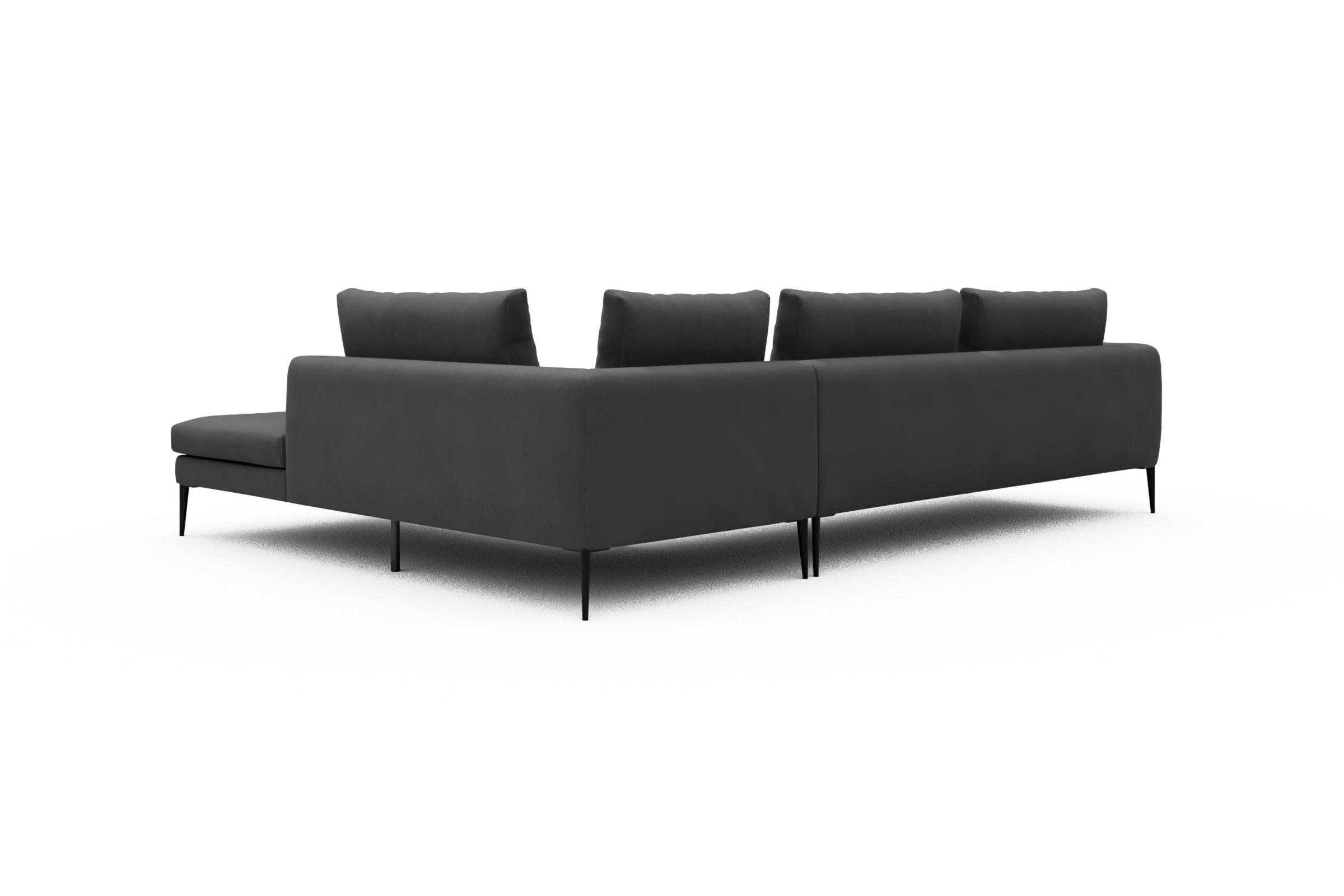 Ecksofa Paul Relax-Ecke links mit 3-Sitzer Satya-Zinc