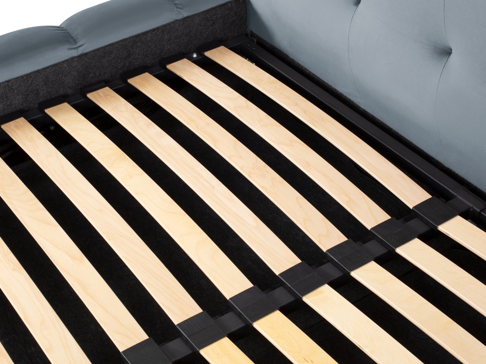 Cosmopolitan Design Stauraumbett mit doppeltem Kopfteil Bali 180x200 Samt Bluvel Hellblau